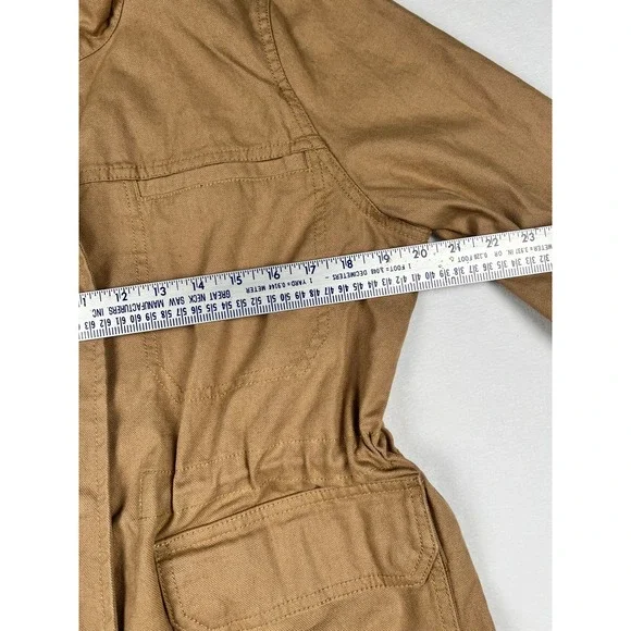 Madewell Canvas Utility Jacket Women's Tan Khaki Field Safari Coat Size‎ L - Picture 10 of 11